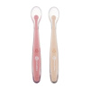 PETITEMARS PETITE&MARS Silikónové lyžičky s puzdrom, sada 2 ks, Take&Match Sand - Rose 6m+