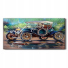 Plátnové hodiny na ráme Retro Vintage auto 60x30 (Plátnové hodiny na ráme Retro Vintage auto 60x30)