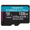 Kingston MicroSDXC karta 128GB Canvas Go! Plus, R:170/W:90MB/s, Class 10, UHS-I, U3, V30, A2 SDCG3-128GBSP