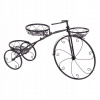 Stojan na 3 kvety v tvare bicykla čierny