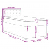 vidaXL Posteľný rám boxspring s matracom modrý 90x190 cm látka - Modrá - 95742-49950