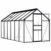 vidaXL Hliníkový skleník s podkladovým rámom, antracitový 7,03 m²