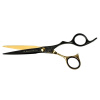 Kadernícke nožnice MR. MUSTACHE Craft Black-Gold - 5,5