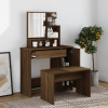 zahrada-XL Sada toaletného stolíka hnedý dub 86,5x35x136 cm 3114154