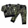 Štýlová bavlnená tepláková súprava G-baby, Dino - khaki/čierna
