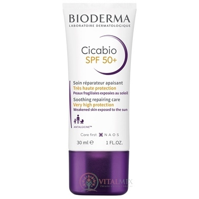 Bioderma upokojujúci reparačný krém Cicabio SPF50+ (Soothing Repair ing Care ) 30 ml