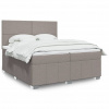 Box spring postel s matrací taupe 200x200 cm textil Hnědošedá 3291772
