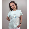 Unidress Zdravotnícke tričko Unidress- veselý fonendoskop - Mentolová , M, Veľká potlač