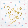Servítky PartyDeco Boy or Girl? 33 cm 20 kusov