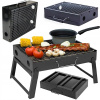 TURISTICKÝ GRIL PRENOSNÝ SKLADACÍ UHLÍKOVÝ KEMPINGOVÝ KUFOR BBQ