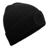 Beechfield Zimná čiapka s kruhovou nášivkou B332R Black one size