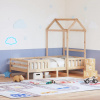 Rám postele se střechou 90 x 200 cm masivní borovice Hnědá 3282159