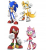 CUKROVÁ TLAČ jedlý obrázok na tortu Cukrová hmota SONIC AMY ROSE Postavy + MENO
