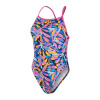Speedo Club Training Placement Digital V-Back Swimsuit Blue/Mango 26 (3XS)