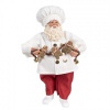 Clayre & Eef Vianočné dekorácie Santa cukrár s perníčkami - 17*12*27 cm - Clayre & Eef