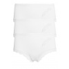 Danča bavlnené nohavičky s čipkou 9009 - 3bal XXL biela