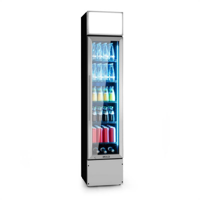 Klarstein Berghain, chladnička na nápoje, 160 l, RGB vnútorné osvetlenie, 230 W, 2 – 8 °C, ušľachtilá oceľ (TRD1-Berghain-160Slm)