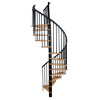 Minka STAIRS Kombinované točité schodisko Spiral Effect buk/čierna pr. 120 cm