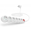 CONNECT IT prodlužovací kabel 230 V, 6 zásuvek, 3 m, s vypínačem (bílý) CI-1282