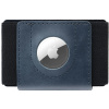 FIXED Kožená peňaženka Tiny Wallet for AirTag z pravej hovädzia koža, modrá FIXWAT-STN2-BL