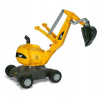 Bager, sklápač Rolly Toys 421015 (Rýpadlo CAT s pojazdom pre malých staviteľov Žlté otočné o 360 stupňov)