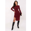 Dámske šaty model 220449 Burgundy - Rue Paris UNI vínová