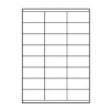 Logo etikety 70mm x 36mm, A4, matné, biele, 24 etikety, 140g/m2, balené po 10 ks, pre atramentové a 32223