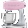 Kuchynský robot SMEG 50's Retro Style 4,8 l ružový, s nerezovým podstavcom (SMF02PKEU)