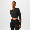 USA Pro Pro Long Sleeve Crop Top Womens Black 8 (36)