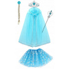 Dievčenský kostým - Princezná kostým Elsa Crown Wand 4 prvky (Dievčenský kostým - Princezná kostým Elsa Crown Wand 4 prvky)
