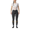 Castelli Velocissima W Thermal Tight, Black/ Melon/ Silver reflex Veľkosť: XS Dámske dlhé zateplené nohavice bez trakov určené do suchých podmienok