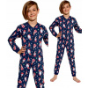 Pyžamo, župán - Onesie (kombinézy) Cornette Veľkosť 86 biela, čierna, červená, námornícka modrá (Cornette Kids 185/138 Gnomes # 86-92 Oblek)