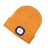 Zimná čiapka s LED svietidlom oranžová