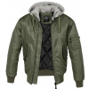 Brandit MA1 Hooded bomber bunda olivová - 4XL