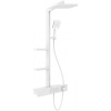 Mexen Saxx nástenná sprchová sada s dažďovou sprchou a batériou, biela - 78102-20