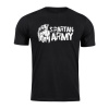 DRAGOWA krátke tričko spartan army Aristón, čierna 160g/m2 - L