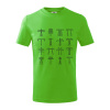 Typy stožiarov vysokého napätia - Tričko detské bavlnené - 146 cm/10 rokov ( Apple Green )