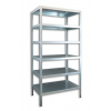 Skrutkovaný regál s kovovými policami Biedrax, pozinkovaný - 40 x 130 x 180 cm, 6 políc