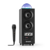 Auna DiscoStar Black, prenosný bluetooth reproduktor, USB, akumulátor, LED, mikrofón (CS6-DiscoStar Black)