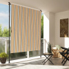 Vonkajšia roleta žlto-biela 150x270 cm látka a oceľ-ForU-368774
