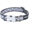 Obojok RD 15 mm x 24-37 cm - Stars White on Grey