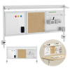 Ergo Office predeľovač/organizátor na stôl, nosnosť 10 kg, biela a korková doska, šírka 1250 mm, biela, ER-300 W