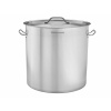Hrnec vysoký 50 l, průměr 400 mm, z nerezové oceli s pokličkou | PRESTONA, 210112 inox