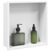vidaXL Výklenok do sprchy matná biela 32x32x9 cm nerezová oceľ - Biela - 48488-57456