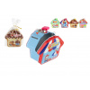 Teddies Pokladnička chalúpka plechová so zámkom 10x10cm 4 farby v sáčku