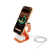AppleMix Magnetická bezdrôtová nabíjačka CUBENEST Qi2.2 3v1 - oranžová