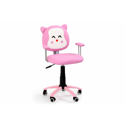 Halmar Detská stolička na kolieskach s podrúčkami Kitty - ružová