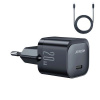 Joyroom Joyroom Travel Charger Type-C, PD 20W with Type-C to Type-C Cable, 1m, Black (JR-TCF02)
