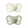 BIBS Couture anatomické cumlíky zo silikónu 2ks - veľkosť 2 - Ivory / Sage