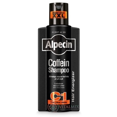 ALPECIN Coffein Shampoo C1 Black Edition kofeínový šampón proti vypadávaniu vlasov 375 ml